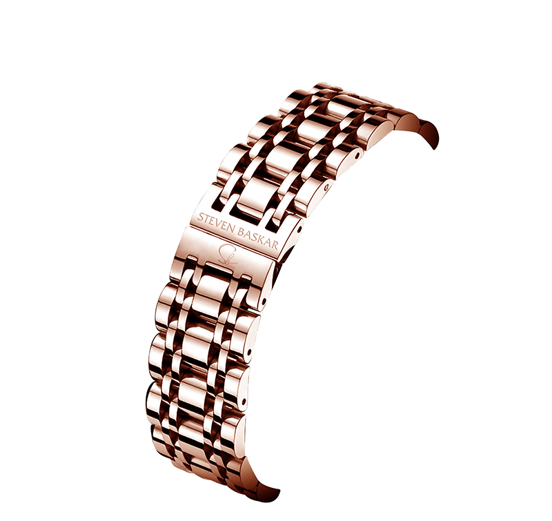 WOMEN'S ROSE GOLD STAINLESS STEEL STRAP